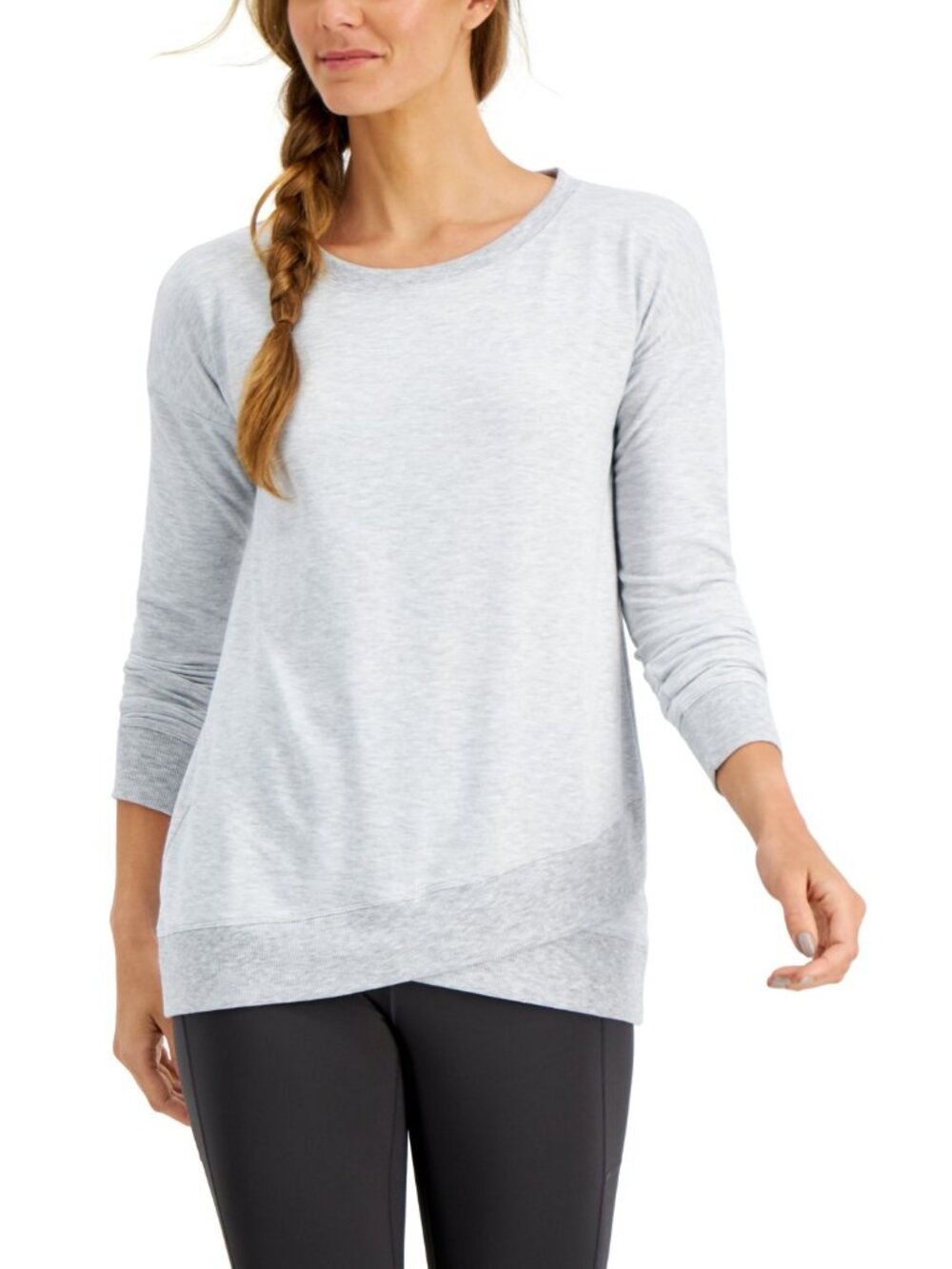 Ideology Womens Crossover-Hem Top